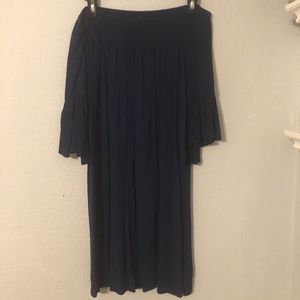 Navy blue off the shoulder dress